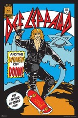 Def Leppard Women of Doom Comic Art Heavy Metal Art Print Poster 24×36