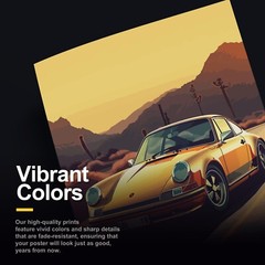 Porsche 11×14 Wall Art | Vintage Sports Car Print | Top-Quality | Fast Shipping