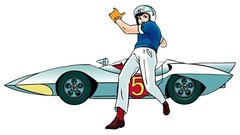 Go Go SPEED RACER & CAR | 24×36 inch POSTER | classic vintage car