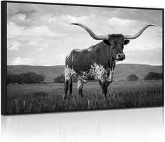 XLarge Animals Canvas Wall Art Texas Decor Longhorn Giclee Canvas Prints