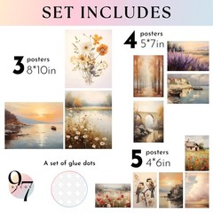 97 Decor Vintage French Country Wall Art – Neutral 8×10,