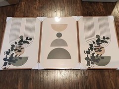 12 X 16 Colorful Cavas Print Oak Color Framed Ready To Hang Set Of 3 Total Pictu