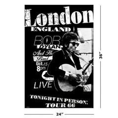 Bob Dylan – Music Poster (London, England – Tour 1966) (Size: 24″ x 36″)