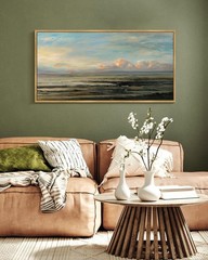 SHENIFY Vintage Framed Wall Art Coastal Sky Landscape Scenery Rustic Home Dec…