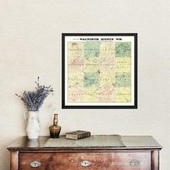 Old Map of Walworth County, WI 1900 – Vintage Wisconsin Art