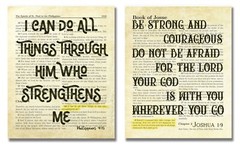 Spiritual Room Decor – Bible Verses Wall Art Prints – 6 (8×10) Christian Gifts