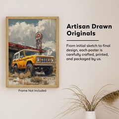 1967 Bronco Poster Car Wall Decor Room Men 11×14 Inches Unframed