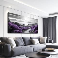 Large Purple Flowers Canvas Art for Living Room & Office Decor 30×60 In