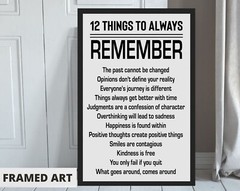 Framed 11×17″ Inspirational Quotes Motivational Poster Home Office Decor