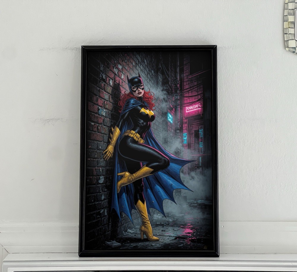 Batman Batgirl Art Poster
