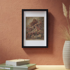 BIGFOOT FLOWER Poster, Sasquatch Botanical Wall Art, Cryptid Yeti Floral Print
