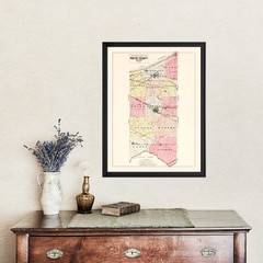 Old Map of Porter County, IN 1895 – Vintage Indiana Art