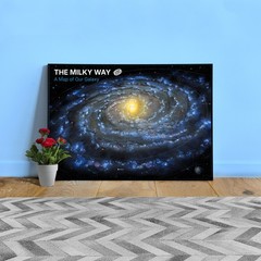 The Milky Way. A map of our galaxy — Space poster