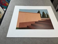 GRETCHEN DOW SIMPSON Florence, Italy SIGNED 20.25″ x 22.75″ Serigraph 1992 Conte