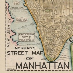 Mid-Century Modern New York City Map | Manhattan Subway Financial District