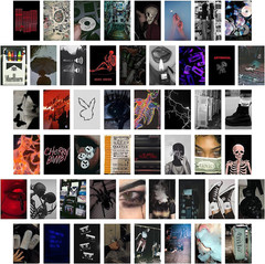 50PCS Grunge Aesthetic Picture, 50 Set 4X6 Inch, Collage Print Kit, Cool Room De