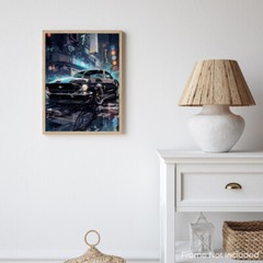 Ford Mustang Poster Room Classic Car Decor Art Garage Wall 11×14 Inches Unframed