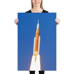 NASA Artemis II Launch Poster – Space Rocket Photo Print (Hi-Res details)