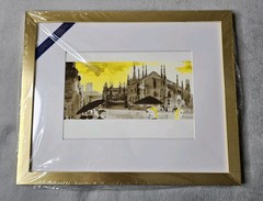 Louis Vuitton X Ruben Toledo Authentic Framed Post Art 9 1/4″ X 7 1/4″ with COA