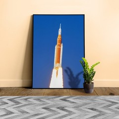 NASA Artemis II Launch Poster – Space Rocket Photo Print (Hi-Res details)