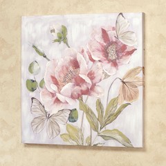 Sweet Harmony Floral Canvas Wall Art Multi Pastel – 32 Inches Square