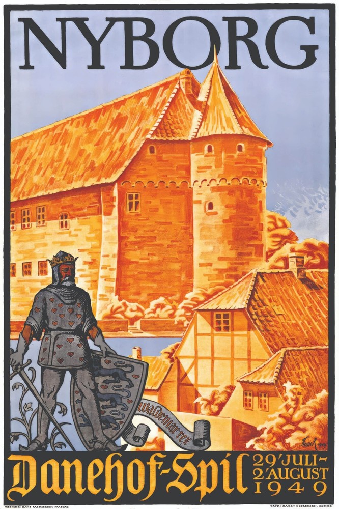 NYBORG DENMARK VINTAGE STYLE PRINT/POSTER SATIN PHOTO PAPER T330