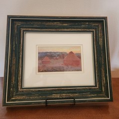 Claude Monet Framsd Art Print 12″×14″ – Stack of Wheat (End of Day, Autumn)