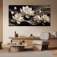 Flower Wall Art Canvas Mural Home Decor Poster Canvas Painting,24″x36″DIY Framed