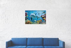 Tropical Underwater- Ocean Sea Life – Nature Poster (Dolphins, Sea Turtle…)