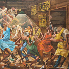 Ernie Barnes The Sugar Shack Poster African American Art Print Wall Decor Vintag