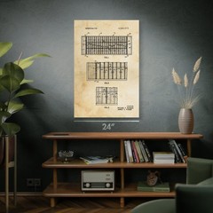 Football Field Patent Wall Art: Football Gifts, Gifts For Men, Football Decor