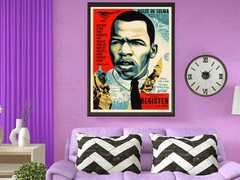 John Lewis Shepard Fairey Canvas Wrap Wall Decor PosterWall Art Print