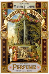 FLORIDA WATER THE GENUINE MURRAY & LANMAN PERFUME FOUNTAIN VINTAGE POSTER REPRO