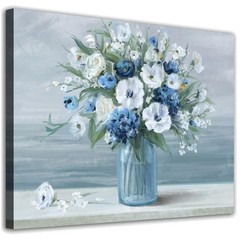 Retro Flowers Vase Wall Decor