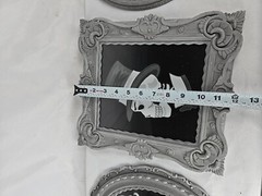 Set Of 3 Framed Gothic Halloween Skeleton Framed Cameo Wall Decoration Victorian