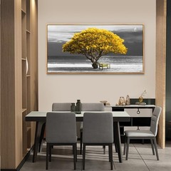 MHARTK66 Wood Framed Wall Decor – Large Canvas Art Black and White Scenery Paint