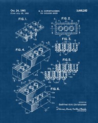 Classic Interlocking Figure Patent Prints, 4 (8×10) Unframed Photos, Wall Art…