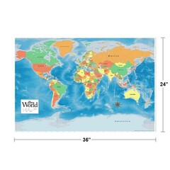 ProMaps Official 2019 World Map Classroom Reference Poster 24×36