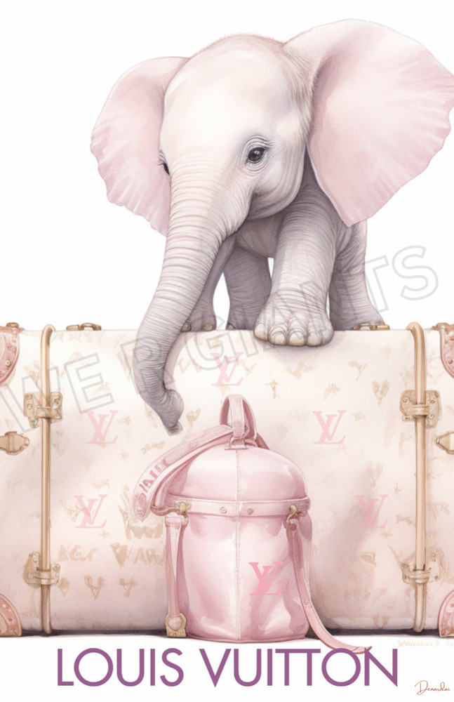 Elephant Louis Vuitton Wall Art 11×17 Print Wall Decor Louis Vuitton Art