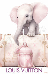 Elephant Louis Vuitton Wall Art 11×17 Print Wall Decor Louis Vuitton Art