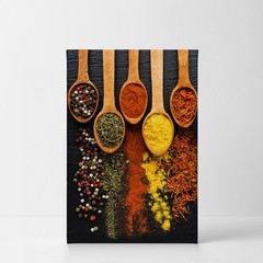 Colorful Spices Kitchen Poster Canvas Wall Art Farmhouse Decor