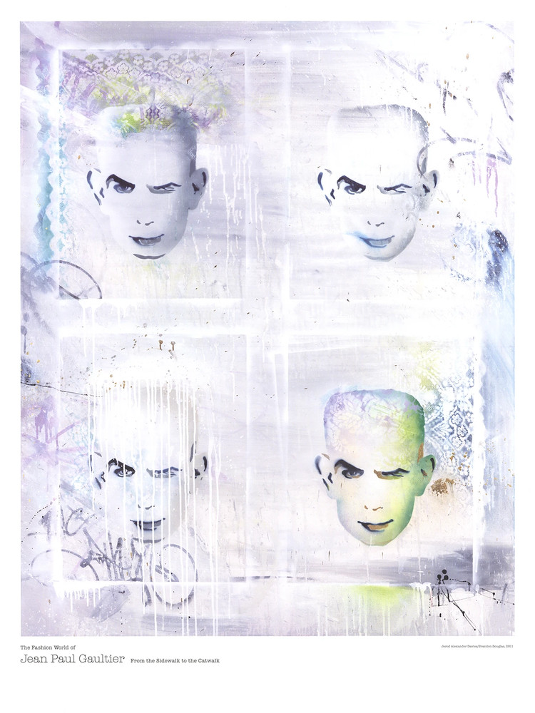 JEAN PAUL GAULTIER Graffiti Tribute to Jean Paul Gaultier 32″ x 24″ Poster Urban