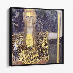 Pallas Athena by Gustav Klimt Paintings Square Canvas Wall Art Print