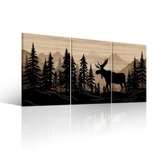 Moose Wall Art Cabin Decor Rustic Farmhouse Bedroom Bathroom Living Room Moos…