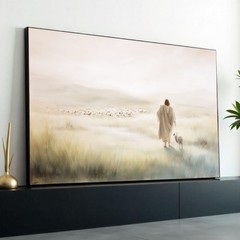 Christian Jesus Sheep Wall Art Canvas Poster Landscape Art