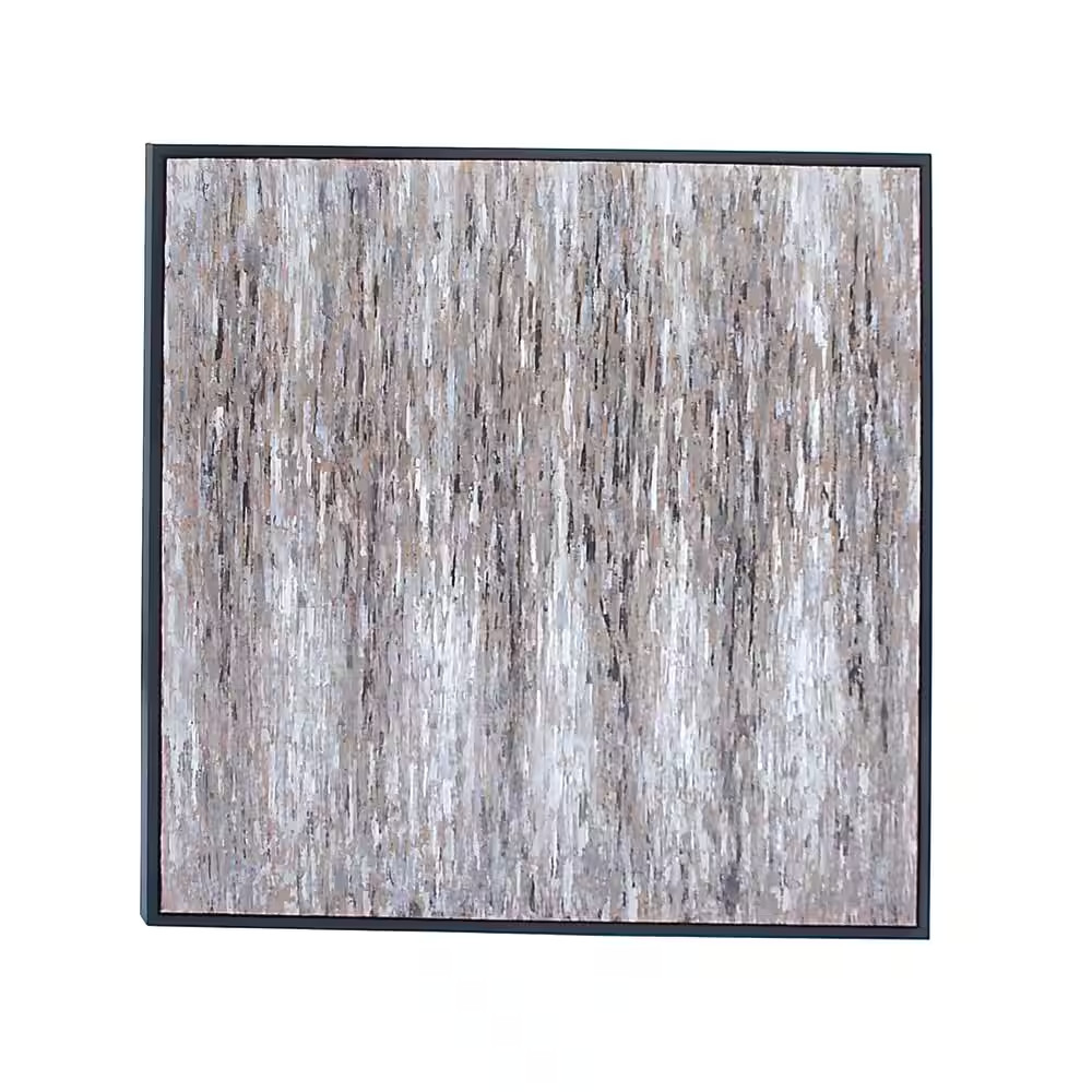 1- Panel Abstract Framed Wall Art with Black Frame 47 In. X 47 In.