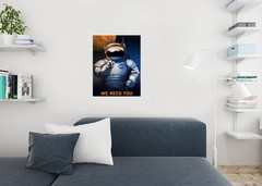 NASA We Need You Mars Exploration Astronaut Geeky Art Print Poster 24×36