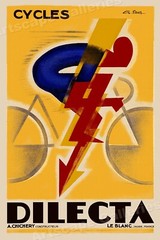1926 «Cycles Dilecta» Vintage Style French Bicycle Poster – 24×36
