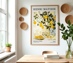 Lemon Tree Botanical Print, Modern Cutout Style Wall Art for Home Decor