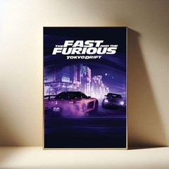 The Fast and the Furious Series Film Poster, Modern Movies Art Print – Unframed